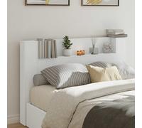 vidaXL Testata con Mobile e LED Bianco 160 x 16,5 x 103,5 cm
