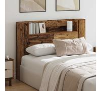 vidaXL Testata con Mobile e LED Legno vecchio 140 x 16,5 x 103,5 cm