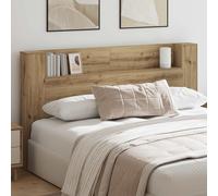 vidaXL Testata con Mobile e LED Rovere Artigianale Legno multistrato