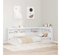 vidaXL Testata Contenitore Bianco 100 cm Legno Multistrato, Testiera Letto, Design Moderno, Soluzioni Salvaspazio, Rettangolare, Minimalista, Mobili Contemporanei, Organizzatori