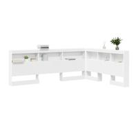 vidaXL Testata Contenitore 160 cm Legno multistrato – Design moderno salvaspazio – Bianco