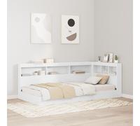 vidaXL Testata contenitore con lo scaffale con testiera con archiviazione Bianco 100 cm MDF