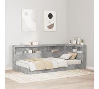 vidaXL Testata contenitore Grigio cemento 100 cm Legno multistrato