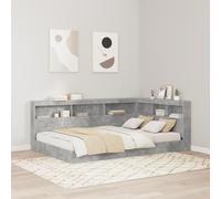 vidaXL Testata contenitore Grigio cemento 120 cm Legno multistrato