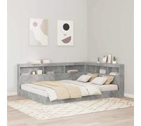 vidaXL Testata contenitore Grigio cemento 135 cm Legno multistrato