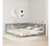vidaXL Testata contenitore Grigio cemento 200 cm Legno multistrato