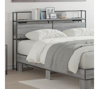 vidaXL Testata contenitore Grigio sonoma 135 cm Legno multistrato