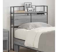 vidaXL Testata contenitore Grigio sonoma 90 cm Legno multistrato