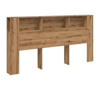 vidaXL Testata Contenitore Rovere Artigianale 200x18,5x102,5Truciolato, testiera Letto, arredo Camera da Letto, testiera libreria
