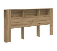 vidaXL Testata Contenitore Rovere Artigianale 200x18,5x102,5Truciolato, testiera Letto, arredo Camera da Letto, testiera libreria