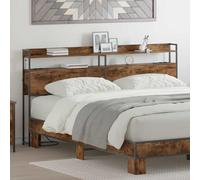 vidaXL Testata contenitore Rovere fumo 200 cm Legno multistrato