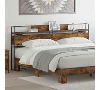 vidaXL Testata contenitore Rovere fumo 200 cm Legno multistrato
