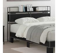 vidaXL Testata contenitore Rovere nero 120 cm Legno multistrato