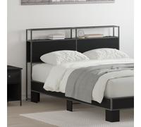 vidaXL Testata contenitore Rovere Nero 160 cm Legno multistrato