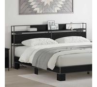 vidaXL Testata contenitore Rovere nero 180 cm Legno multistrato