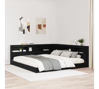 vidaXL Testata contenitore Rovere nero 200 cm Legno multistrato