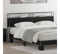 vidaXL Testata contenitore Rovere nero 200 cm Legno multistrato