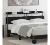 vidaXL Testiera Moderna per la camera da letto. Letto contemporaneo, accessorio alla moda con spazio per riporre oggetti. Organizzatore da comodino con illuminazione integrata.