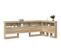 vidaXL Testata Contenitore Rovere Sonoma 90 cm Legno Multistrato, Testiera Letto, Design Moderno, Soluzioni Salvaspazio, Rettangolare, Minimalista, Mobili Contemporanei, Organizzatori