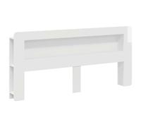 vidaXL Testata del letto Bianco Lucido Legno ingegnerizzato
