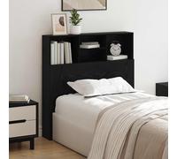 vidaXL Testata del letto con testiera Rovere Nero 100 x 19 x 103,5 cm