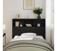 vidaXL Testata del letto con testiera Rovere Nero 120 x 19 x 103.5 cm