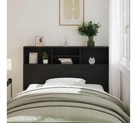 vidaXL Testiera moderna con ripiani incorporati per riporre la camera da letto. Design elegante e durevole in legno di qualità. Forma rettangolare, ideale per adulti.