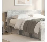 vidaXL Testata del letto Grigio Cemento Legno ingegnerizzato
