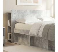 vidaXL Testata del letto Grigio Cemento Legno ingegnerizzato