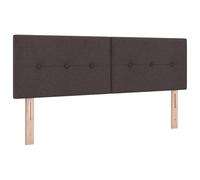 vidaXL Testata del Letto LED Marrone Scuro con Bottoni Trapuntati, 140 cm, da Montare a Parete. Un Elemento Moderno per Decorare la Camera da Letto e Creare un'atmosfera Accogliente. Questa testiera