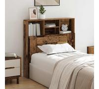 vidaXL Armadio con testiera in Legno Vecchio, 100 x 19 x 103,5 cm. Ha Uno Spazio di stoccaggio Moderno e Rettangolare con Ripiani in Legno. È di Un Bel Marrone ingegnerizzato ed è Facile da Montare.