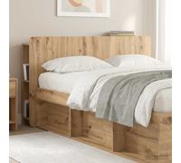 vidaXL Testata del letto Rovere Artigianale Legno ingegnerizzato, Testata in legno a U, armadietto multifunzione, arredo per la camera, soluzione salvaspazio, design moderno