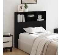 vidaXL Testata del letto Rovere nero 100 x 19 x 103.5 cm