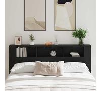 vidaXL Testiera King Size Moderna in Rovere Nero Spazio di Archiviazione Incorporato per Camera da Letto Design Elegante Mobili in Legno Ingegnerizzato Finitura Liscia Ideale per Decorare Una C