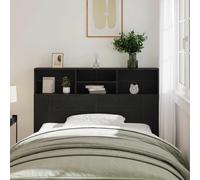 vidaXL Testiera moderna con ripiani incorporati per riporre la camera da letto. Design elegante e durevole in legno di qualità. Forma rettangolare, ideale per adulti.