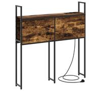 vidaXL Testata della libreria in Rovere Affumicato da 90 cm, Realizzata in Legno ingegnerizzato e Acciaio. Ha Tanto Spazio per riporre Le Cose, Prese di Corrente Integrate e Piedi Antiscivolo. dal d