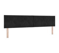 vidaXL Testata LED Nera Set di 2 Nera Microfibra Grande ModernaTestiera letto