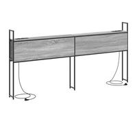 vidaXL Testata Libreria Grigia Sonoma 180cm in Legno Ingegnerizzato con Porte di Carico Integrate. Ha Tanto Spazio per riporre Le Cose, Piedi Antiscivolo, e Serve Un po'di Montaggio. Perfetto per l'i