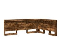 vidaXL Testata per libreria in Rovere fumè in Legno ingegnerizzato 150 x 200 cm, Design a L con Tanto Spazio di stoccaggio, Stile Minimalista, Modello autonomo, Facile da Montare, Superficie resiste