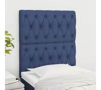 vidaXL Testiera 2 pz Blu 80 x 7 x 78/88cm in Tessuto