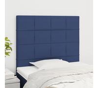 VidaXL Testiera 2 pz Blu 90x5x78/88 cm in Tessuto