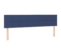 vidaXL Testiera 2 pz Blu 90x5x78/88 cm in Tessuto