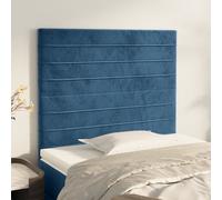 vidaXL Testiera 2 pz Blu Scuro 80x5x78/88 cm in Velluto
