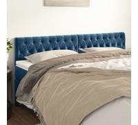 vidaXL Testiera Blu Scuro 180x7x78/88 cm in Velluto