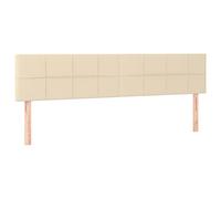 vidaXL Testiera 2 pz Crema 100x5x78/88 cm in Tessuto