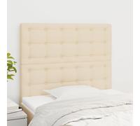 vidaXL Testiera 2 pz Crema 90x5x78/88 cm in Tessuto