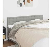 vidaXL Testiera 2 pz Grigio Chiaro 80x5x78/88 cm in Tessuto