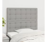 vidaXL Testiera 2 pz Grigio Chiaro 80x5x78/88 cm in Tessuto