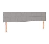 vidaXL Testiera 2 pz Grigio Chiaro 90x5x78/88 cm in Tessuto