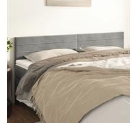 vidaXL Testiera 2 pz Grigio Chiaro 90x5x78/88 cm in Velluto